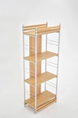 VİLİNZE Rafito Metal & Ahşap Bohem 4 Raflı MDF Çok Amaçlı Mutfak Rafı - 30*160 cm - 5