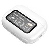 Dokunmatik Led Ekranlı Bluetooth Kulaklık Touch Screen Pro Beyaz Renk Bluetooth Kulaklık - 5
