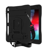 Apple iPad 10.2 2021 (9.Nesil) - Tablet Kılıfı Boyun ip Askılı El Tutmaçlı Kalem Bölmeli Koruyucu Zırh Tank Defender Kılıf - 1