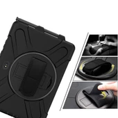 Samsung Galaxy Tab Active Pro 10.1 T540 - Tablet Kılıfı Boyun ip Askılı El Tutmaçlı Koruyucu Zırh Tank Defender Kılıf thumbnail 2