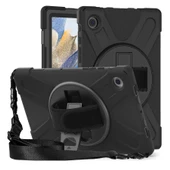 Samsung Galaxy Tab A8 10.5 SM-X200 (2021) - Tablet Kılıfı Boyun ip Askılı El Tutmaçlı Koruyucu Zırh Tank Defender Kılıf thumbnail 1