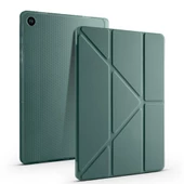 Samsung Galaxy Tab A9 Plus - Tablet Kılıfı Kalem Bölmeli Korumalı Standlı Tri Folding Kılıf - 8