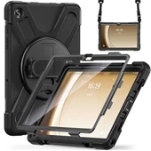 Samsung Galaxy Tab A9 Plus - Tablet Kılıfı Boyun ip Askılı El Tutmaçlı Koruyucu Zırh Tank Defender Kılıf thumbnail 4