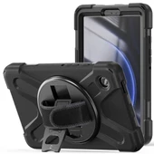 Samsung Galaxy Tab A9 - Tablet Kılıfı Boyun ip Askılı El Tutmaçlı Koruyucu Zırh Tank Defender Kılıf thumbnail 1