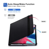 Apple iPad Pro 12.9 2018 (3.Nesil) - Tablet Kılıfı 360 full Korumalı Yatay Dikey Dönebilen Standlı Kılıf thumbnail 4