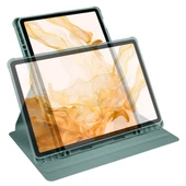 Samsung Galaxy Tab S8 Plus SM-X800 - Tablet Kılıfı Kalem Bölmeli Dönebilen Termik Standlı Kılıf - 5