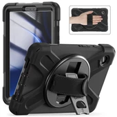 Samsung Galaxy Tab A9 - Tablet Kılıfı Boyun ip Askılı El Tutmaçlı Koruyucu Zırh Tank Defender Kılıf thumbnail 2