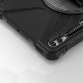Samsung Galaxy Tab S9 FE Plus - Tablet Kılıfı Boyun ip Askılı El Tutmaçlı Koruyucu Zırh Tank Defender Kılıf - 5