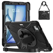 Apple iPad Pro 11 2022 M2 - Tablet Kılıfı Boyun ip Askılı El Tutmaçlı Koruyucu Zırh Tank Defender Kılıf thumbnail 3