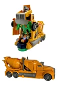 Robota Dönüşen Sesli Işıklı Çarpıp Dönen Oyuncak Beton Mikseri 21cm - 2