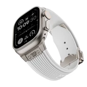 Apple Watch 42mm - Kordon Spor Görünümlü Silikon Kordon KRD-113 - 5