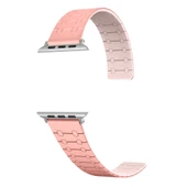 Apple Watch 38mm - Kordon Çizgili Desenli Silikon Kordon KRD-111 - 6