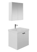 Karen Banyo Mimoza 60 Cm Mdf,lavabolu,aynalı Banyo Dolabı Seti,seramik Lavabo Dahil Beyaz Mdf - 2