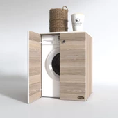 Kenzlife Çamaşır Makinesi Dolabı Kapaklı Tatyana Crd 90*70*60 Banyo Ofis Kapaklı Arkalıksız thumbnail 2