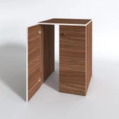 Kenzlife çamaşır makinesi dolabı kapaklı tatyana cvz 90*70*60 banyo ofis kapaklı arkalıksız thumbnail 3