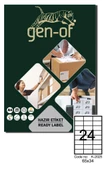 Gen-Of GK-2025 Laser Etiket 65x34 100 Sayfa(2400 Etiket) - 1