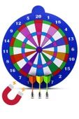 Mıknatıslı Dart Seti Mini Boy Dart Oyunu Duvara Zarar Vermeyen İğnesiz Dart Atma 3 Oklu Çap: 28 cm - 1