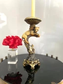 Şamdan mumluk çitalı şamdan polyester biblo - 12