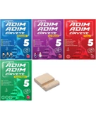 5.Sınıf Adım Adım 2025 Matematik Fen Türkçe Sosyal Konu Özetli Soru Bankası - 1