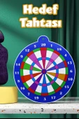Mıknatıslı Dart Seti Mini Boy Dart Oyunu Duvara Zarar Vermeyen İğnesiz Dart Atma 3 Oklu Çap: 28 cm - 4