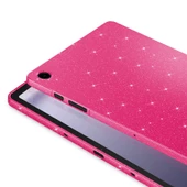 Samsung Galaxy Tab S8 - Tablet Kılıfı Simli Parlak Görünümlü Koton Kılıf - 4