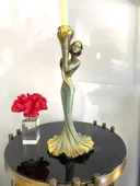 Şamdan kız mumluk kadın şamdan balerin şamdan polyester - 9