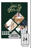 Gen-Of GK-2037 Laser Etiket 70x37.125 100 Sayfa(2400 Etiket) - 1