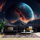 Uzaydan Galaksi Manzarası Duvar Kağıdı thumbnail 1