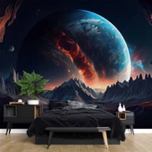 Uzaydan Galaksi Manzarası Duvar Kağıdı thumbnail 2