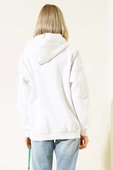 More Baskılı Şardonlu Sweatshirt Ekru - 3