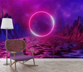 Bilim Kurgu Neon Daire Temalı Duvar Kağıdı thumbnail 6