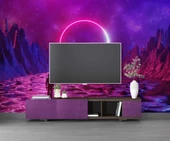 Bilim Kurgu Neon Daire Temalı Duvar Kağıdı thumbnail 3