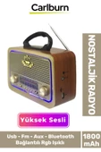 Güneş Enerjili Yüksek Sesli Retro Nostalji Bluetooth Usb Sd Kart Radyo Mp3 Player Müzik Kutusu - 1