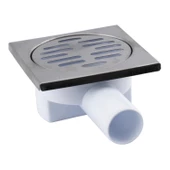 Yer Süzgeci Banyo Izgara Lavabo Pis Su Gideri Kapak Kapağı Yandan Çıkışlı Sifon Metal Plastik 32 mm - 4