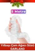 Özel Üretim Doğal Görünümlü Dekoratif Yeni Yıl Noel Yılbaşı Çam Ağacı Süsü Garland Büyük Boy 5 Metre - 1