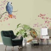 Papağan ve Ağaç Dalı Temalı Duvar Kağıdı thumbnail 6