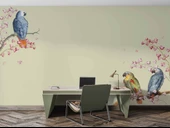 Papağan ve Ağaç Dalı Temalı Duvar Kağıdı thumbnail 4