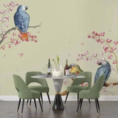 Papağan ve Ağaç Dalı Temalı Duvar Kağıdı thumbnail 5