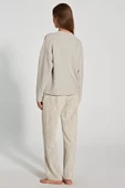 Feyza Kadın Bej Uzun Kol Pijama Takım 5110 - 3