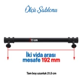Mobilya Mutfak Dolabı Çekmece Dolap Kulpları Kapak Kulpu Kulbu Siyah 192 mm Metal Kulp thumbnail 2