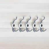 5 Adet Krom Renk Askı Dolap Askılık Askılığı Banyo Mutfak Askısı Duvar Kapı Elbise Kıyafet Vestiyer thumbnail 3