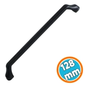Mobilya Çekmece Mutfak Dolabı Dolap Kapak Kulpları Kulpu Kulbu Metal 128 mm Siyah Kulp thumbnail 1