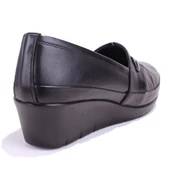 Dagoster DZA32-244 Siyah Ortopedik Günlük Deri Kadın Ayakkabı - 4