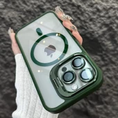iPhone 11 Uyumlu Kılıf Klon Stantlı + Lens Korumalı MagSafe Kapak thumbnail 7