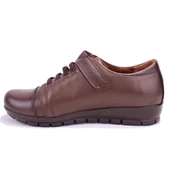 Dagoster DZA32-039 Kahve Ortopedik Günlük Deri Kadın Ayakkabı - 3