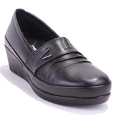 Dagoster DZA32-244 Siyah Ortopedik Günlük Deri Kadın Ayakkabı - 1