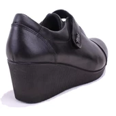 Dagoster DZA32-042 Siyah Ortopedik Günlük Deri Kadın Ayakkabı - 4