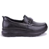 Dagoster DZA32-314 Siyah Ortopedik Günlük Deri Kadın Ayakkabı - 2