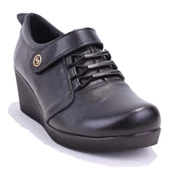 Dagoster DZA32-385 Siyah Ortopedik Günlük Deri Kadın Ayakkabı - 1