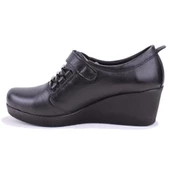 Dagoster DZA32-385 Siyah Ortopedik Günlük Deri Kadın Ayakkabı - 3